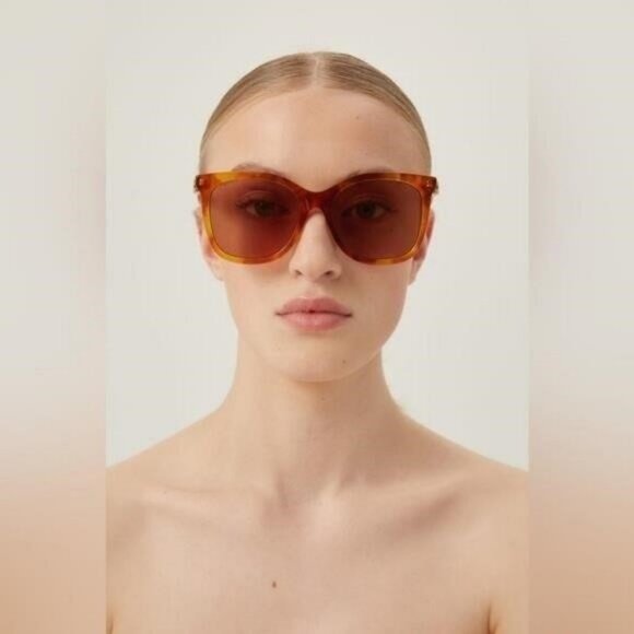 New- Authentic 💯GG1071S 003 55 GUCCI HAVANA CAT-EYE SUNGLASSES - Picture 13 of 13